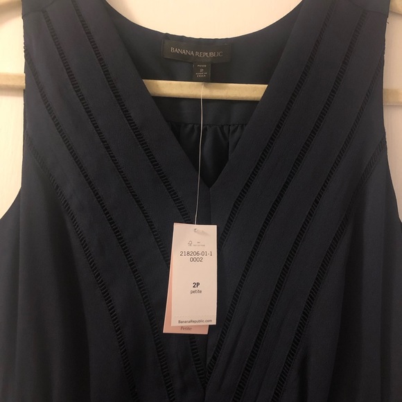 Banana Republic Navy Blue Silk Dress - Picture 2 of 3